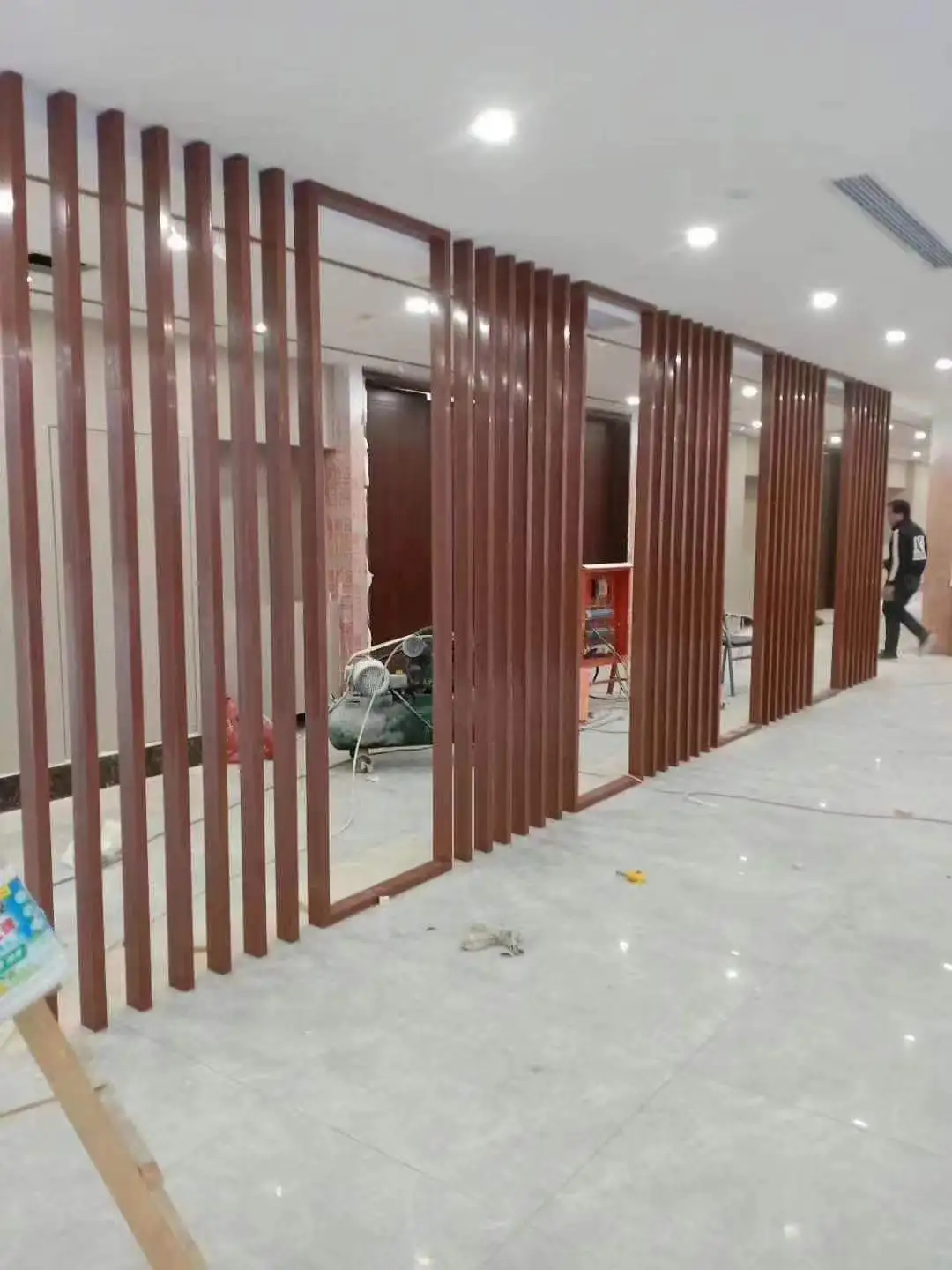 360 rotate Room  Divider WPC Partition Wall  WPC Column Partition