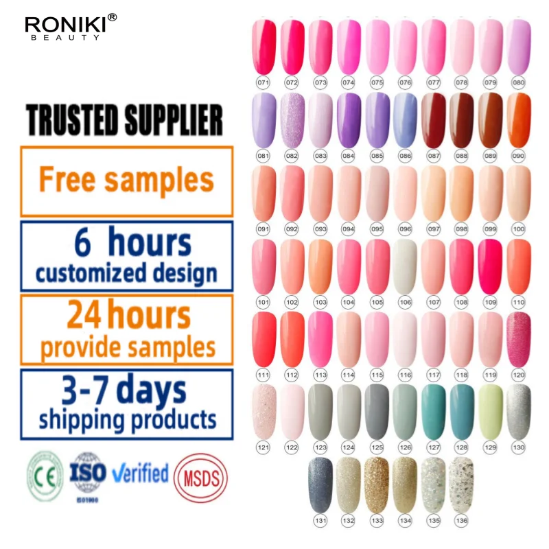RONIKI One Step Gel Polish High Quality Nail Art Design For Manicure UV Gel Soak Off 3 In 1 Gel