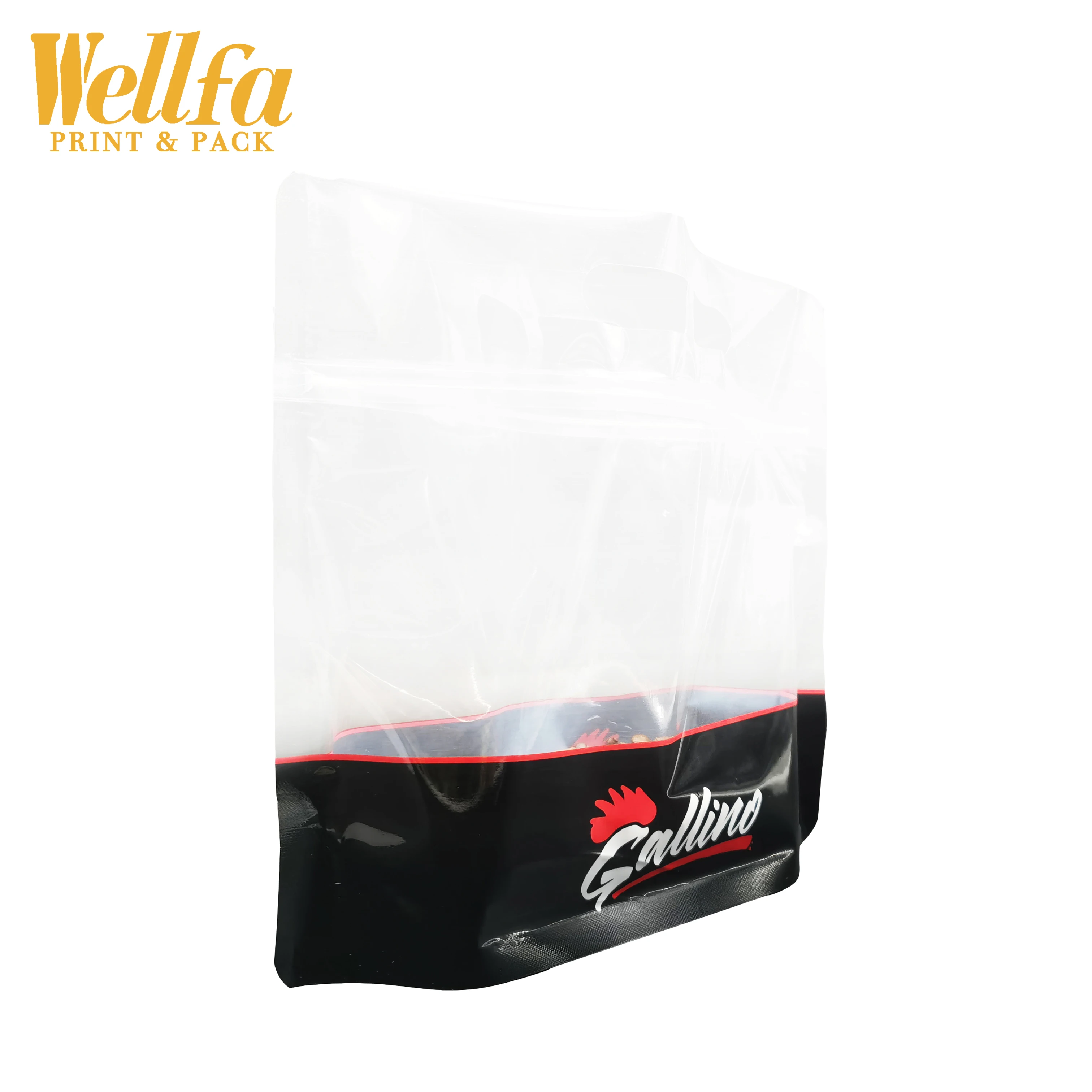 Customized Ready to Eat  Plastic Retort Microwaveable Stewed Duck Takeaway  With Window Plastic  Roasted Chicken Packaging Bag