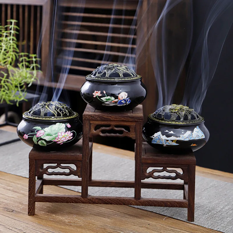 Factory Exquisite New Custom Ceramic Portable Home Incense Stick Holder Luxury Incense Burner