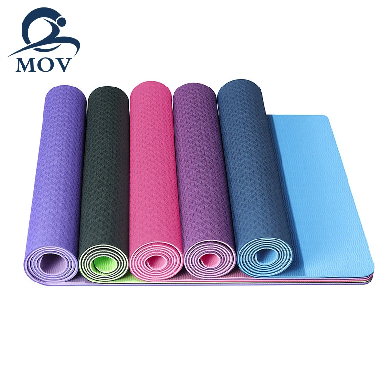 Factory Washable Folding Yoga Mat Recycled Exercise TPE Yoga Mat with Bag