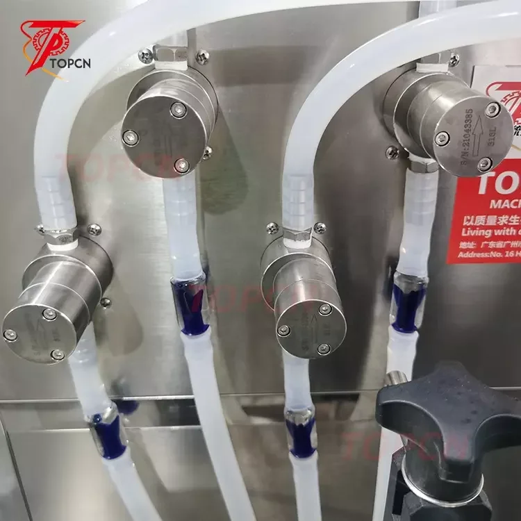 TOPCN Magnetic Pump Glass Bottle Water Automatic Fluid Perfume Essential Oil Liquid Soap Filling Machines With Conveyor