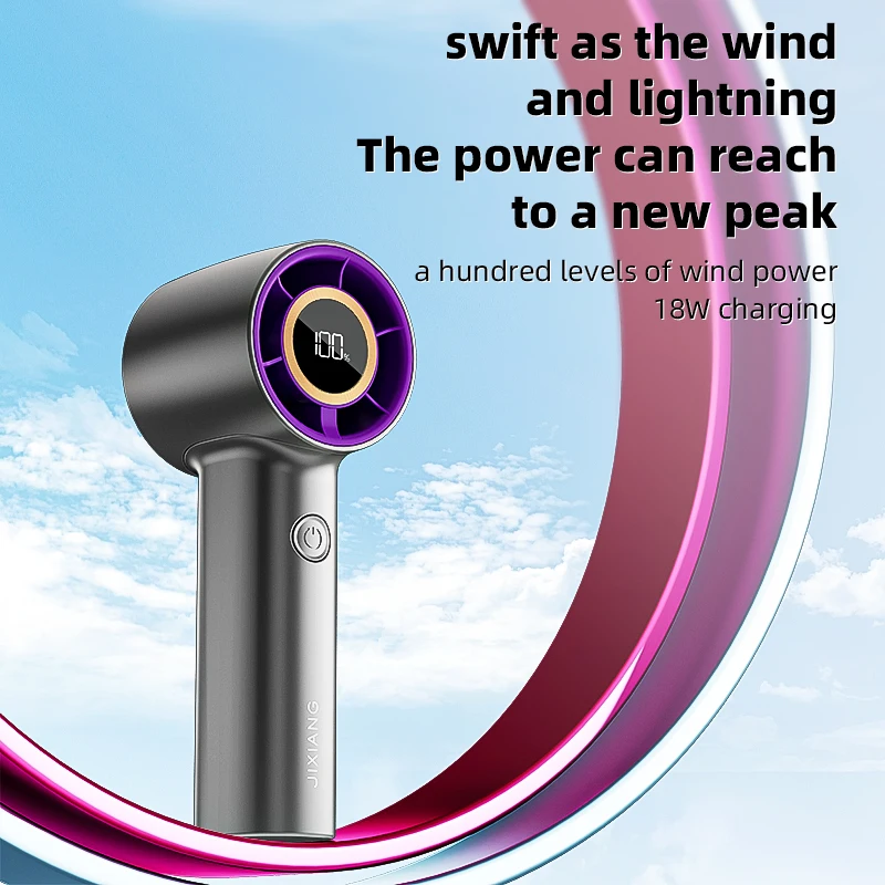 new Portable 100 Speeds Adjustable 15000RPM high speed fans Super Powerful Air duster rechargeable Mini Usb handheld Turbo fan