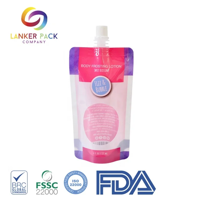 Ламинированный материал с высоким барьером мешок носиком для лосьона