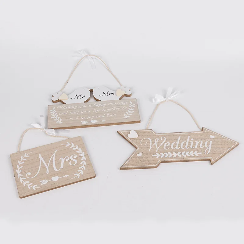 Винтажный деревенский Свадебный декор, деревянные Свадебные направляющие знаки