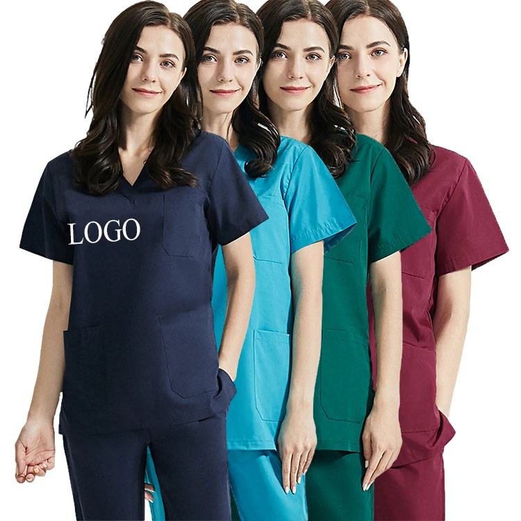 2023  new design custom logo  medical uniform srubs medical scrubs uniform nurse Set