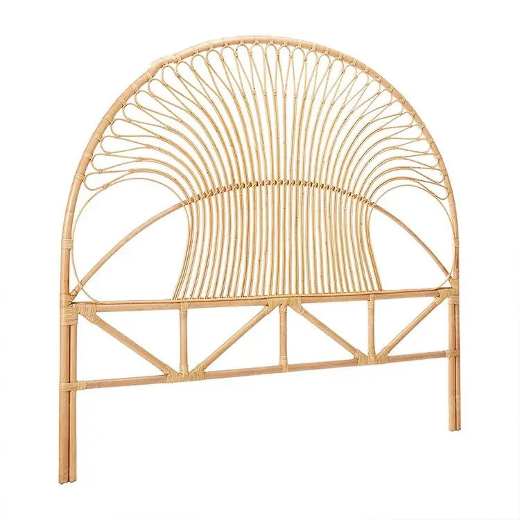 King Size Hotel Homestay Bedroom Indonesia Natural Bed Headboard Modern Rattan Headboard For Sale