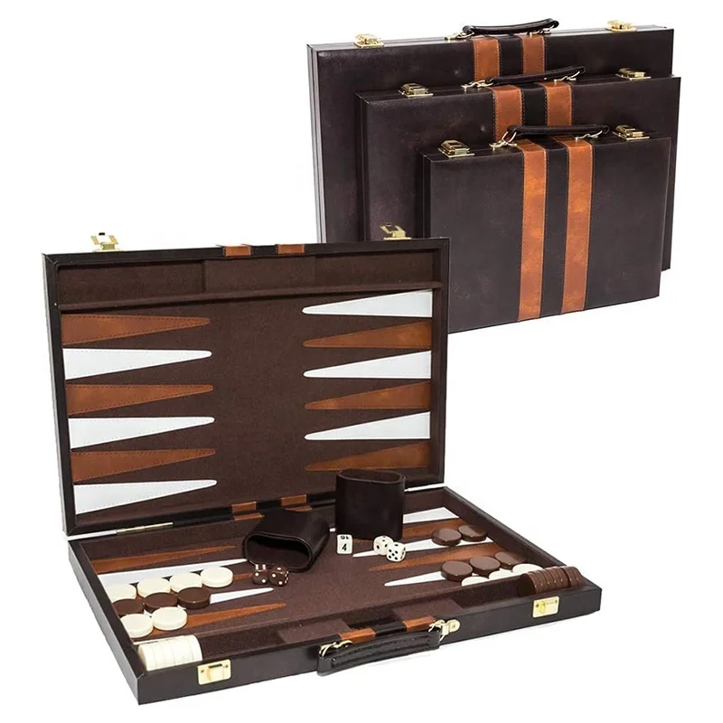 High quality Available in Small, Medium and Large Sizes Square vinyl Backgammon Set