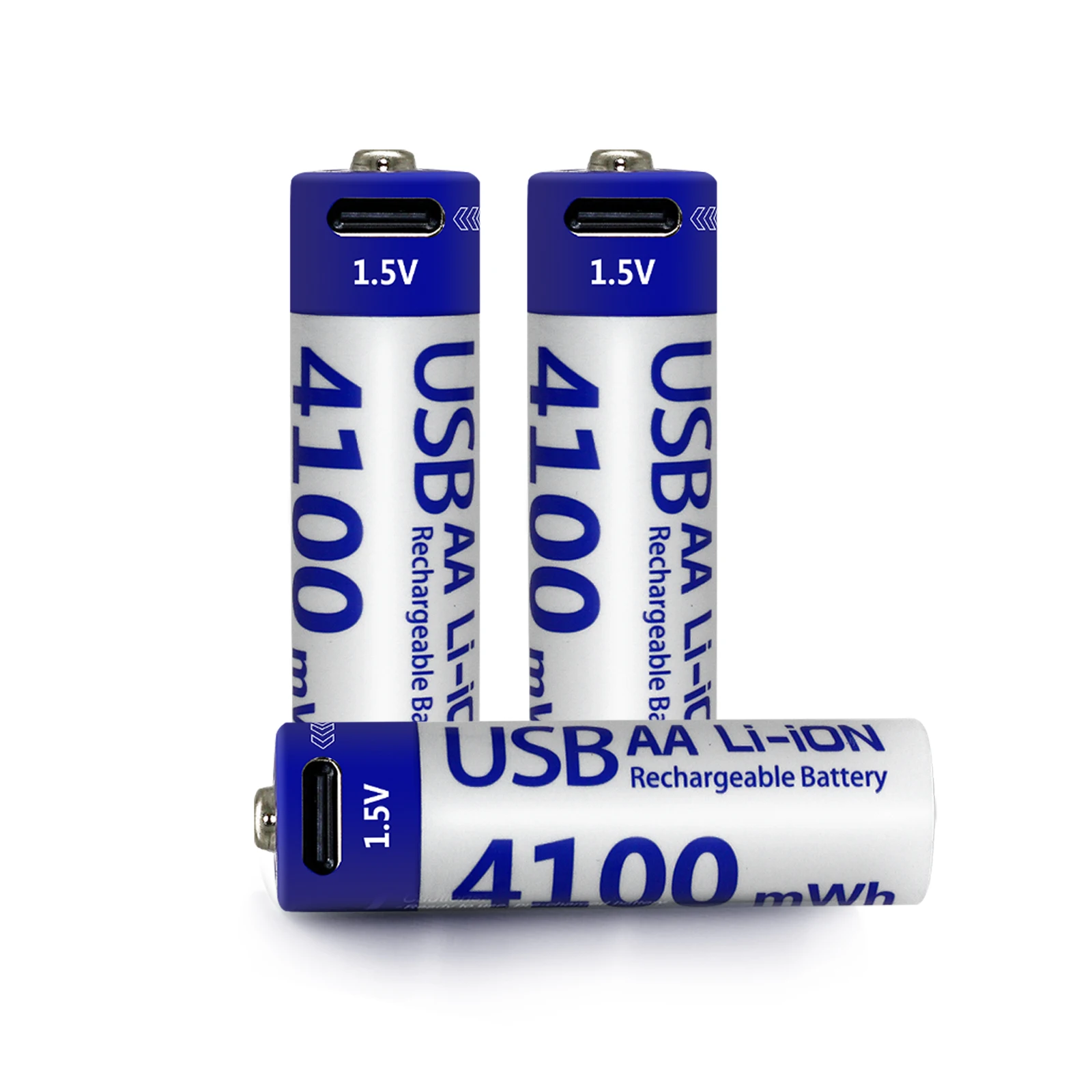 Portable rechargeable battery 4100Wh AA 1.5V for remote control game console Smart lock USB chargeable lithium ion batteries