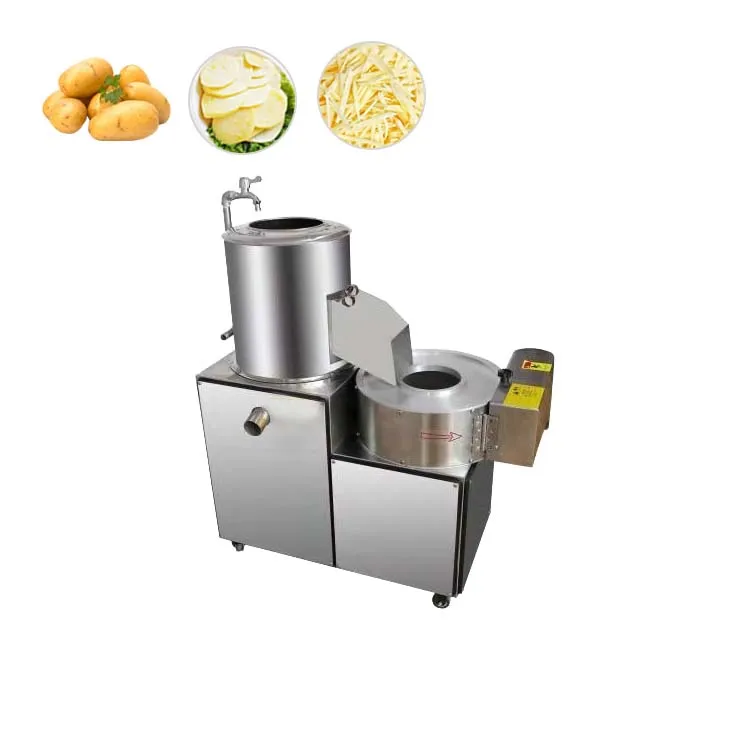 High Quality French Fries Cutter Potato Peeling Washing Cutting Machine Potato Peeler Machine Price