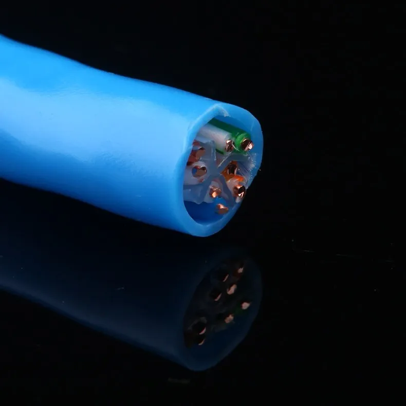 Bulk 1000ft Cat6 Solid Copper 250 Mhz UTP Ethernet LAN Cable PVC NEW Blue