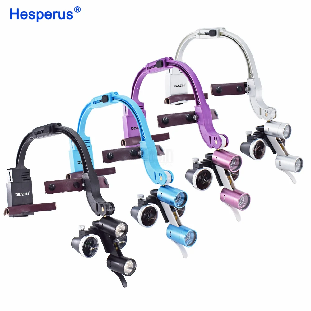 Colorful 2.5X 3.5X Dental LED Head Light Lamp For Magnification Binocular Loupes 5W Surgical Headlight Lab Equipment