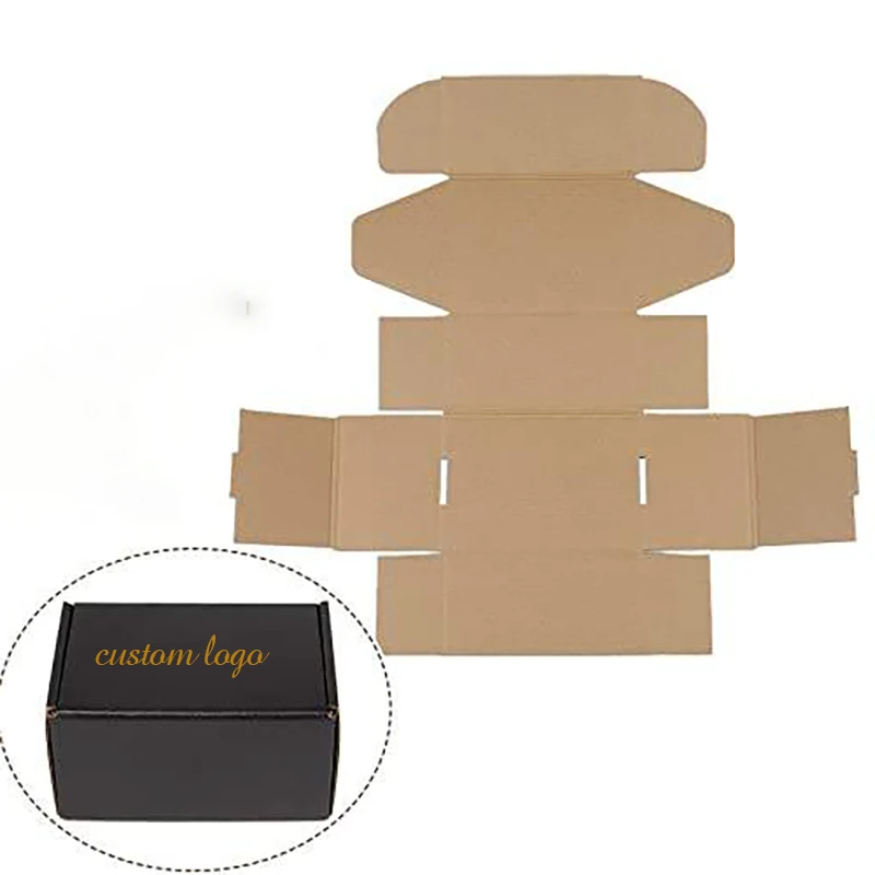 Newest Clothing Karton Carton Emballage Box Corrugated Matt Black Packaging Mailer Box Custom Shipping Boxes With Logo Packaging