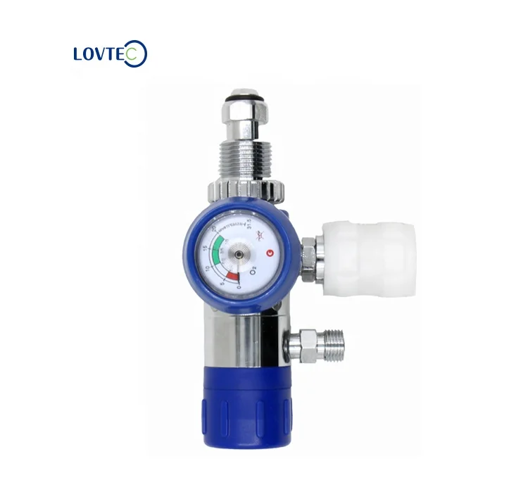 Lovtec American use Bullnose full brass oxygen regulator with quick mini outlet  pressure reducer MEDICAL type