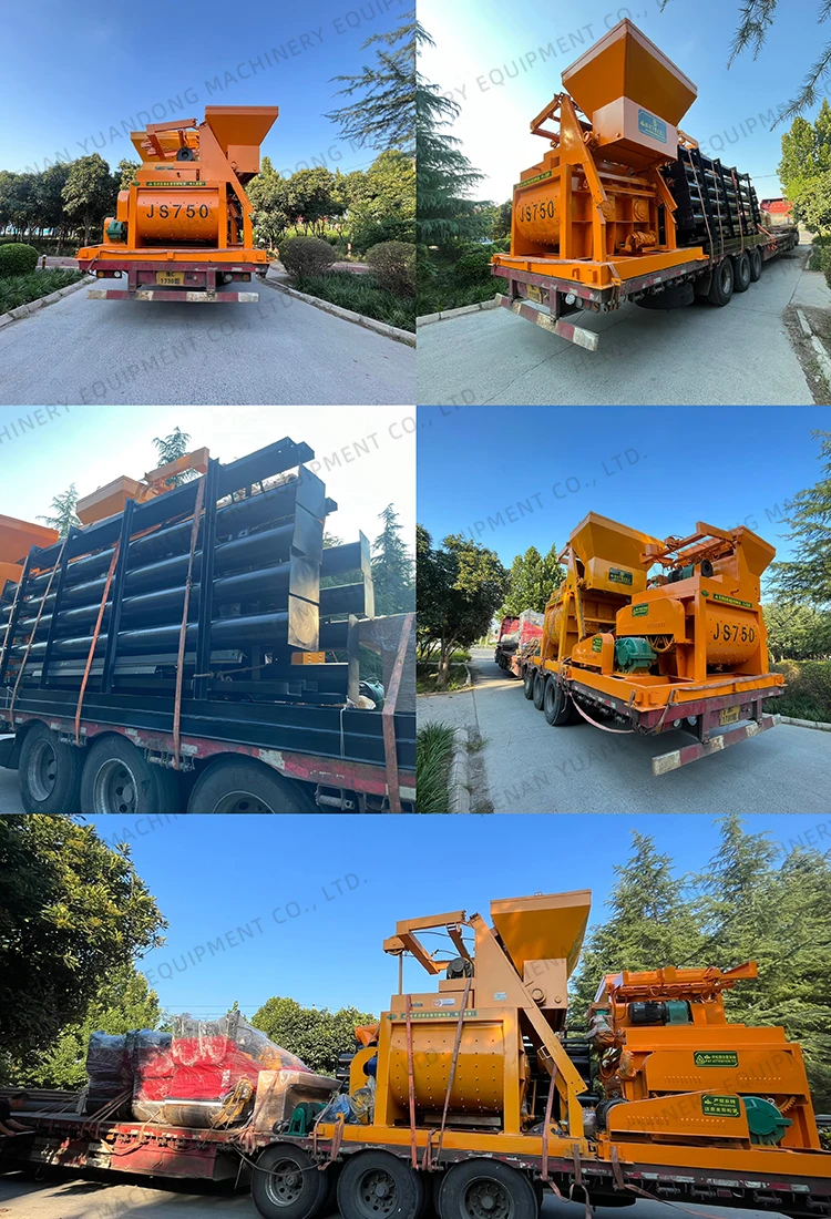 China Factory JS Hydraulic Concrete Mixers Electric Forced Concrete Mixer Twin Shaft Concrete Mixer