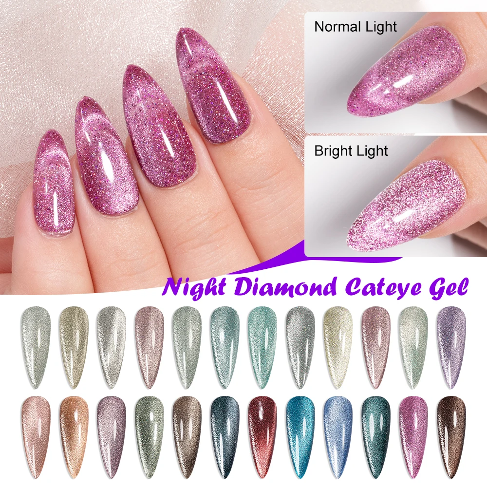 1kg Night Diamond Cateye Gel Magnetic Gel Nail Polish Cat Eye Polish Gel Oem Private Label