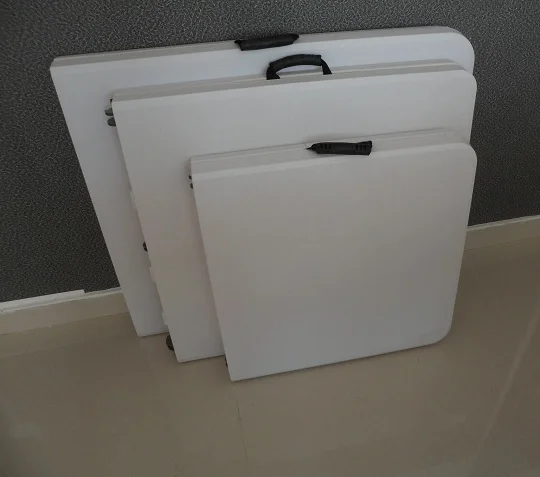 6FT white outdoor rectangular plastic folding table