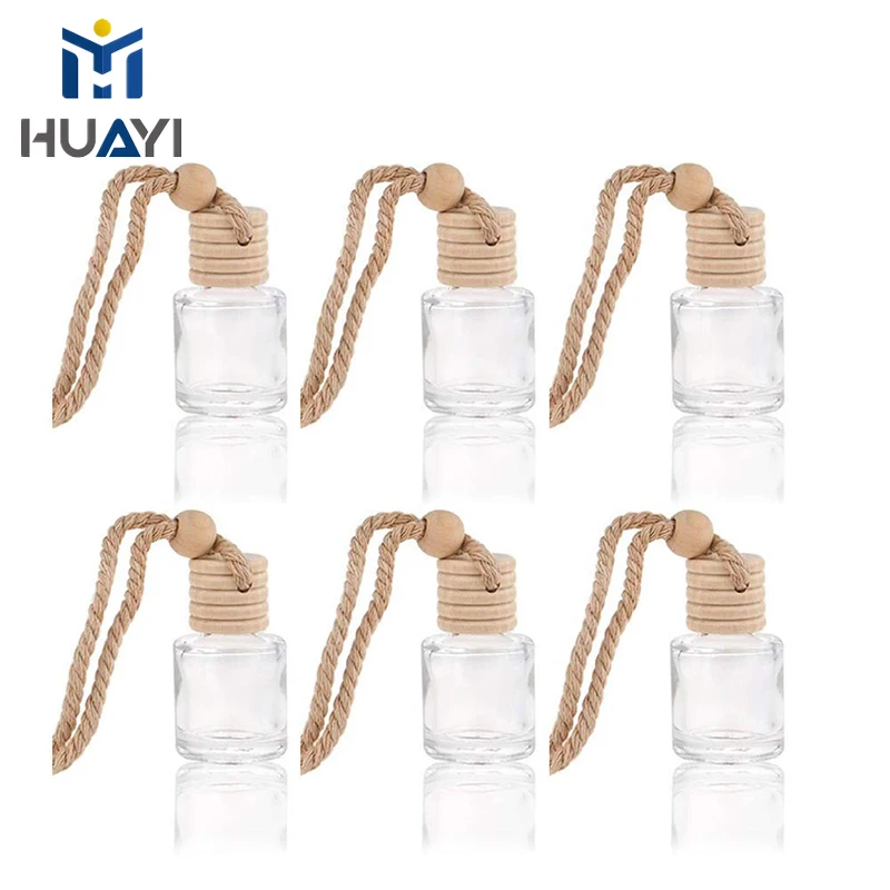 Wholesale 8ml Square Car Perfume Air Freshener Glass Bottle