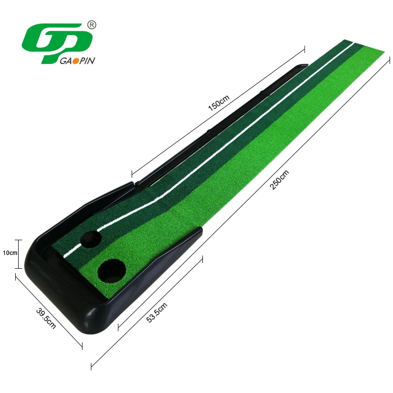 High Quality Wholesale Custom Logo ABS Golf Putting Trainer Golf Practice Mat with Auto Ball Return Function for Mini Game