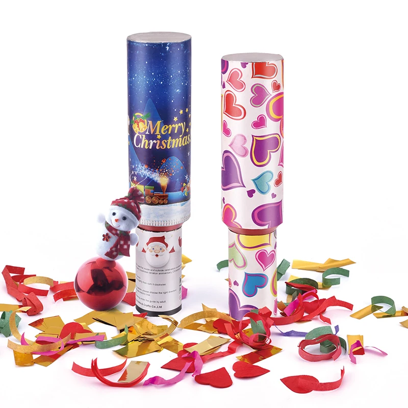 Factory Supply Long Confetti Poppers Eco-friendly Custom Wedding Confetti with Streamer