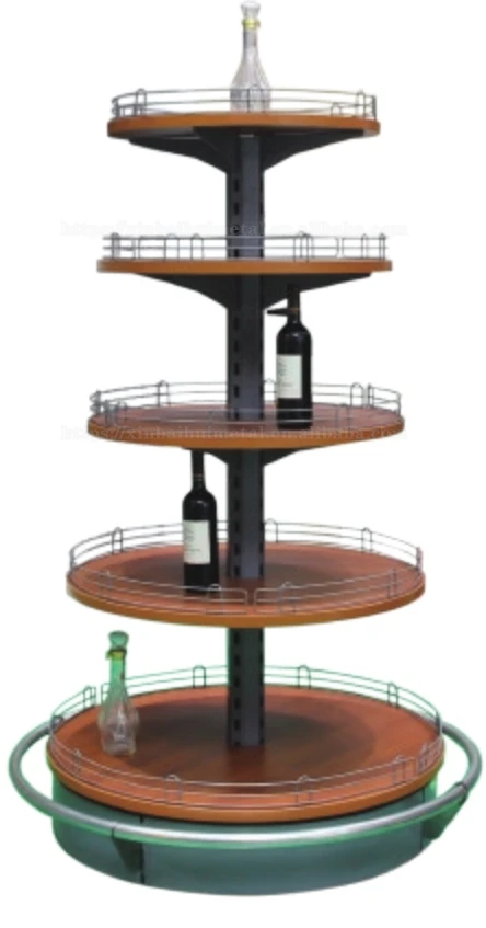 Factory Sale Heavy Duty Round Supermarket Shopping Display Shelf For Store