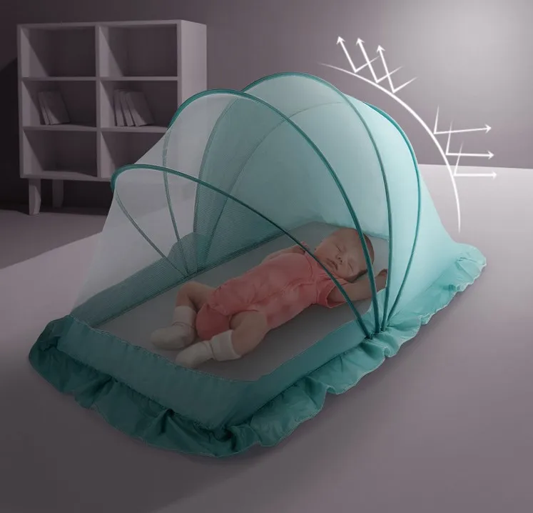 Лидер продаж 1/6, роскошная складная детская кровать, навес, детская кровать, москитные сетки