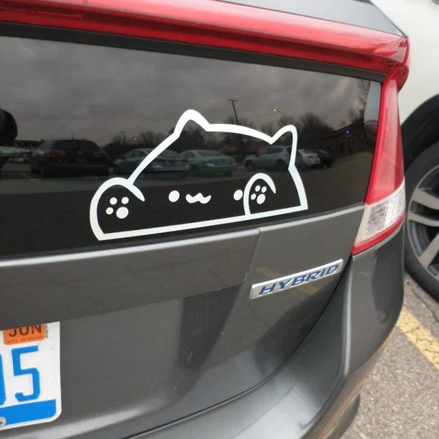 Custom Car Decoration Sticker White Die Cut Vinyl Graphics Window Car decal