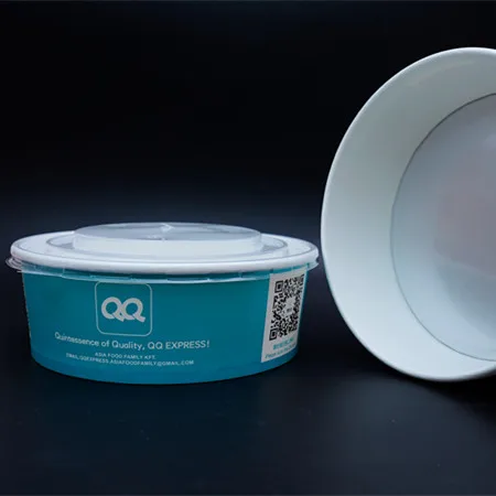 Customizable disposable heatable paper bowl unmanned noodle shop specific noodle paper bowl can be paired with PP lid