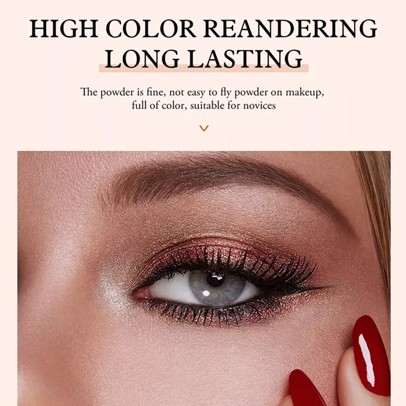 SHICELLE Wholesale Custom Makeup Palette 10 Colors Pink Eye Shadow High Pigment Nude Eyeshadow with Brush