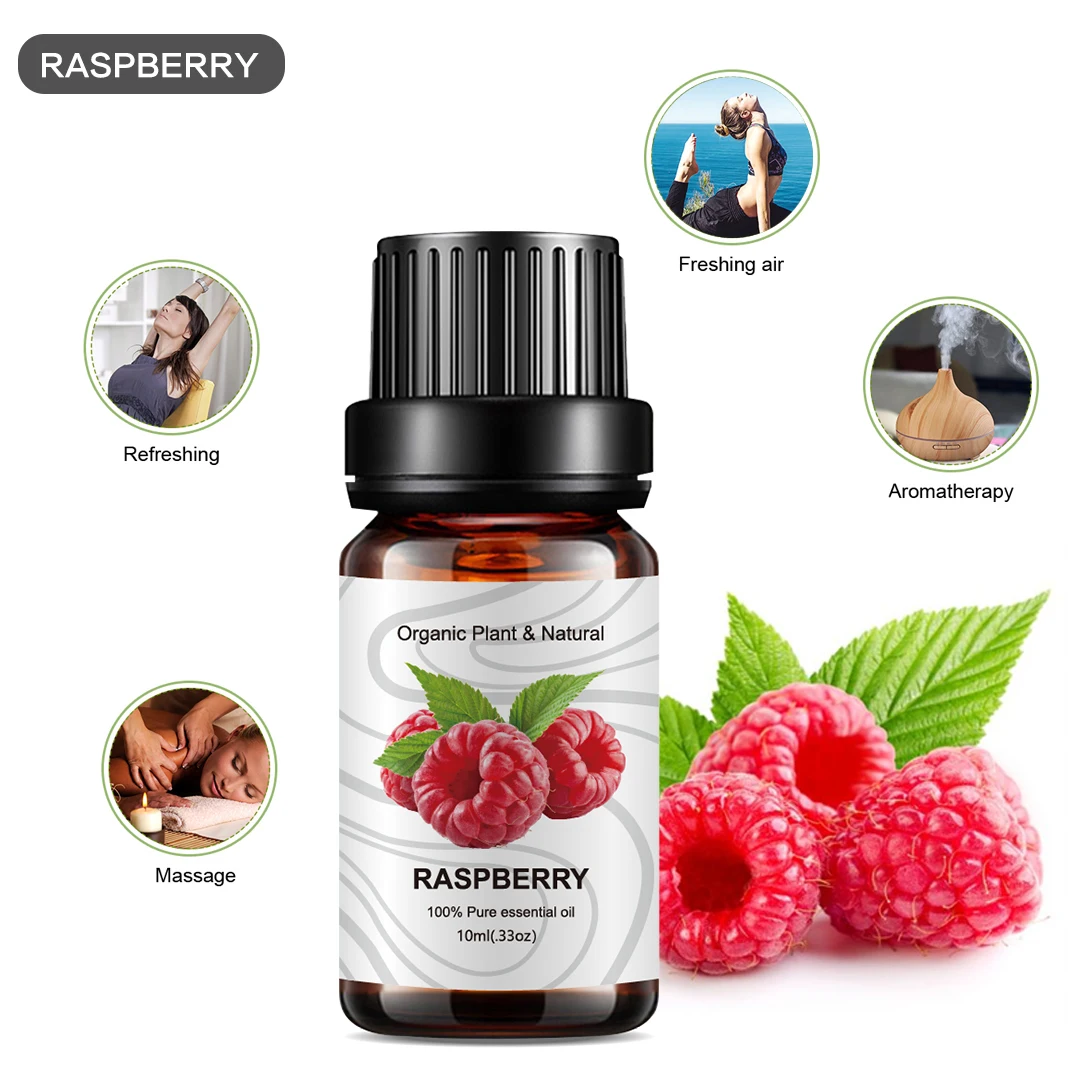100% natural organic raspberry essential oil for Massage aromatherapy SPA Shampoo candle soap