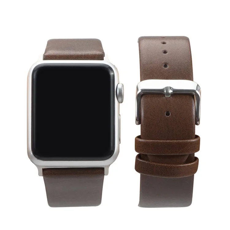 Leather Strap Manufacturer Hot Sale Luxury Genuine Leather Band For Apple Watch 1-7 Generation