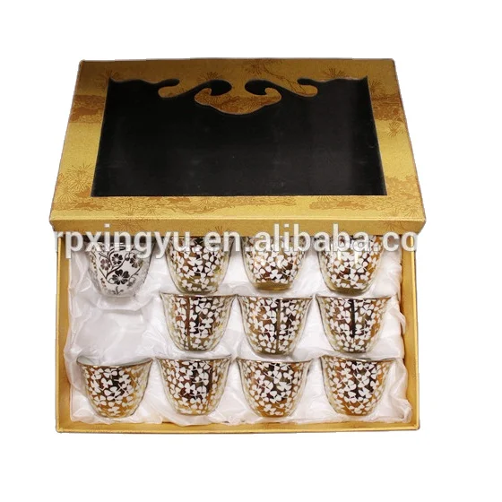 80cc Porcelain cawa cup set, arabic cawa cup, arabic tea cup
