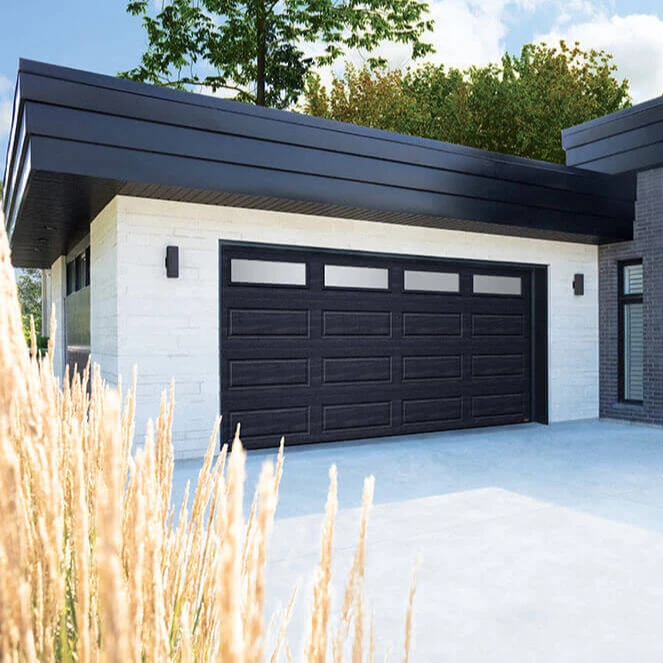 Customized glass panel aluminum frame insulated clear glass garage door