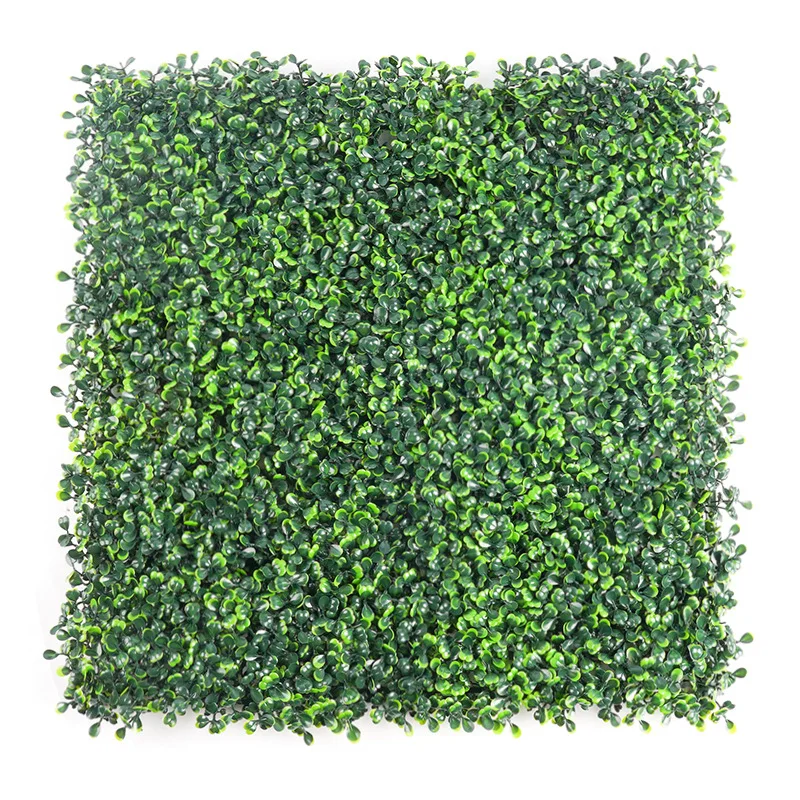 Home Wedding Indoor Outdoor Decor Faux Tropical Backdrop Panel Artificial Vertical Hedge Plastic UV Protected Green Grass Wall