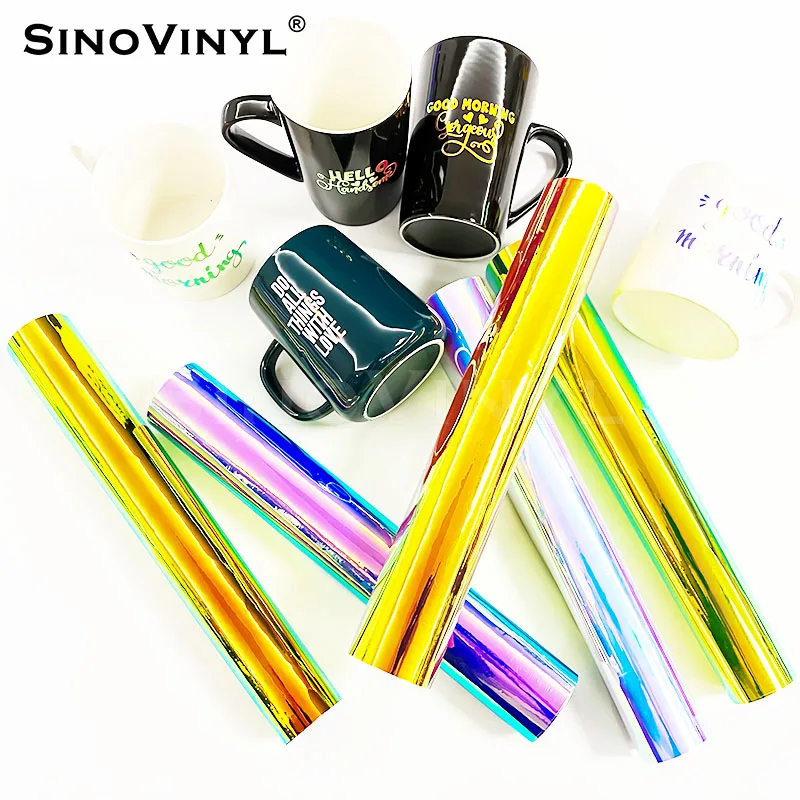 SINOVINYL Wholesale Hot Sell Chrome Rainbow Graphic DIY Craft Cutting Vinyl Colorful