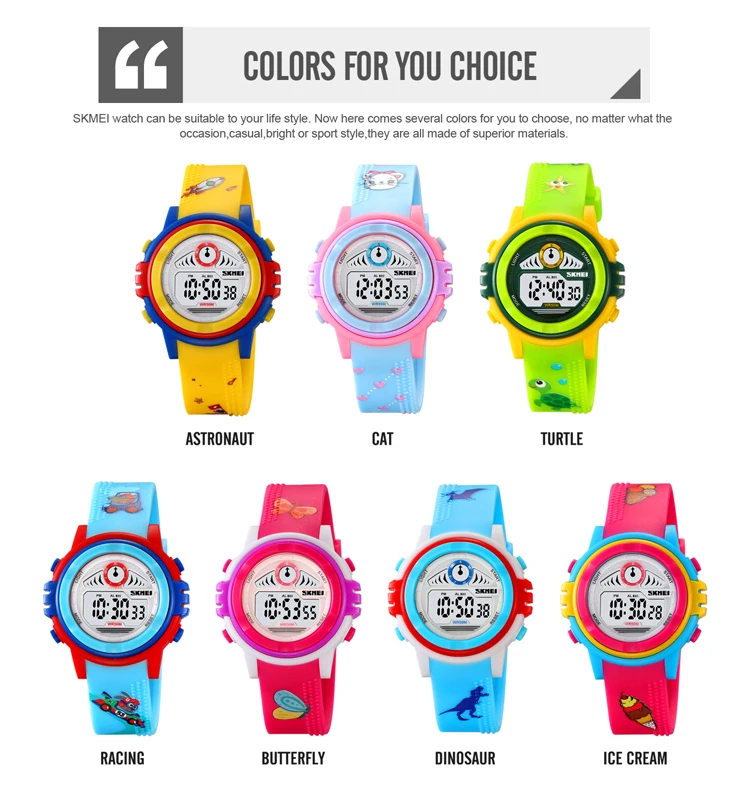 Wholesale Custom Your Children 7 Led Lights Watch Digital Watch for Kids Watches