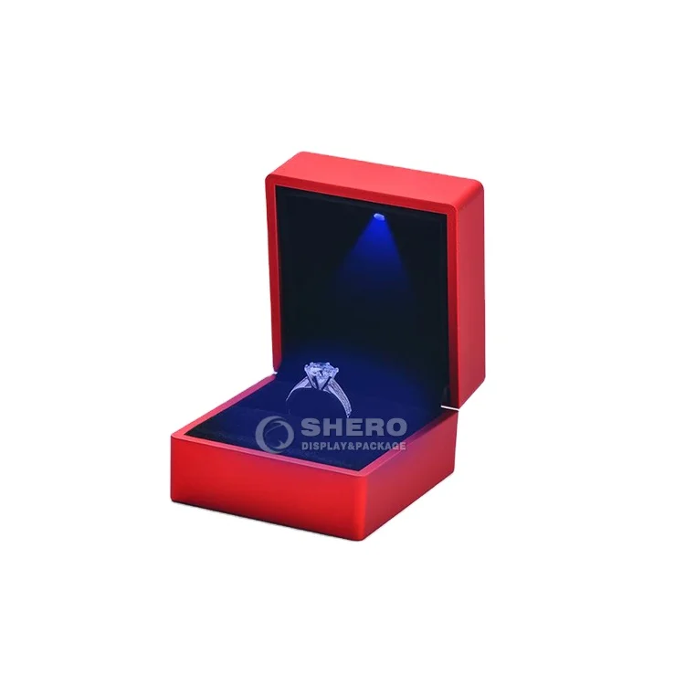 Luxury  Led Light Jewelry Box Packaging for Ring Earings Pendant Necklace