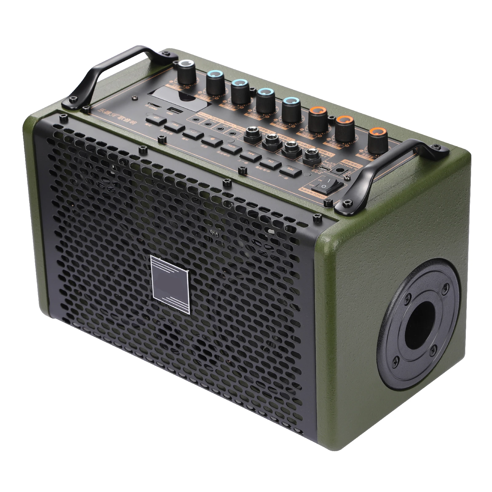 80-watt active speaker with microphone + remote control set, supports wireless signal connection of multiple speakers