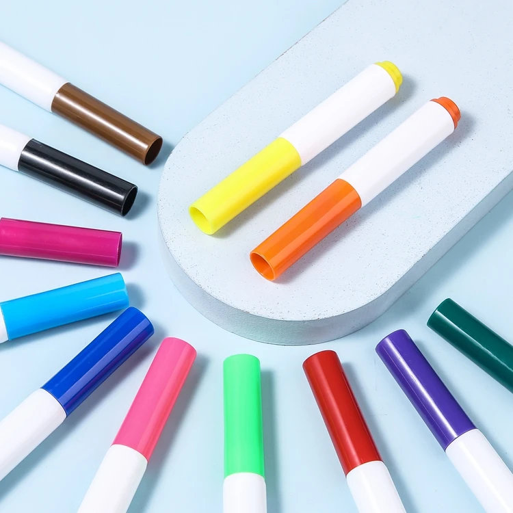 Wholesale felt tip kids drawing set multi color scented non toxic short jumbo watercolor pen