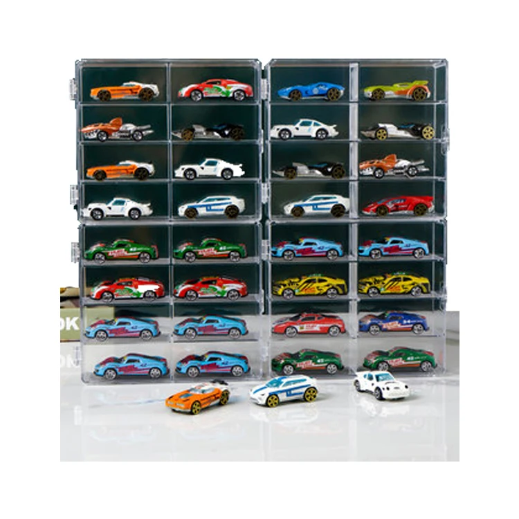 Custom hot toys car plastic wheels protector cars display case