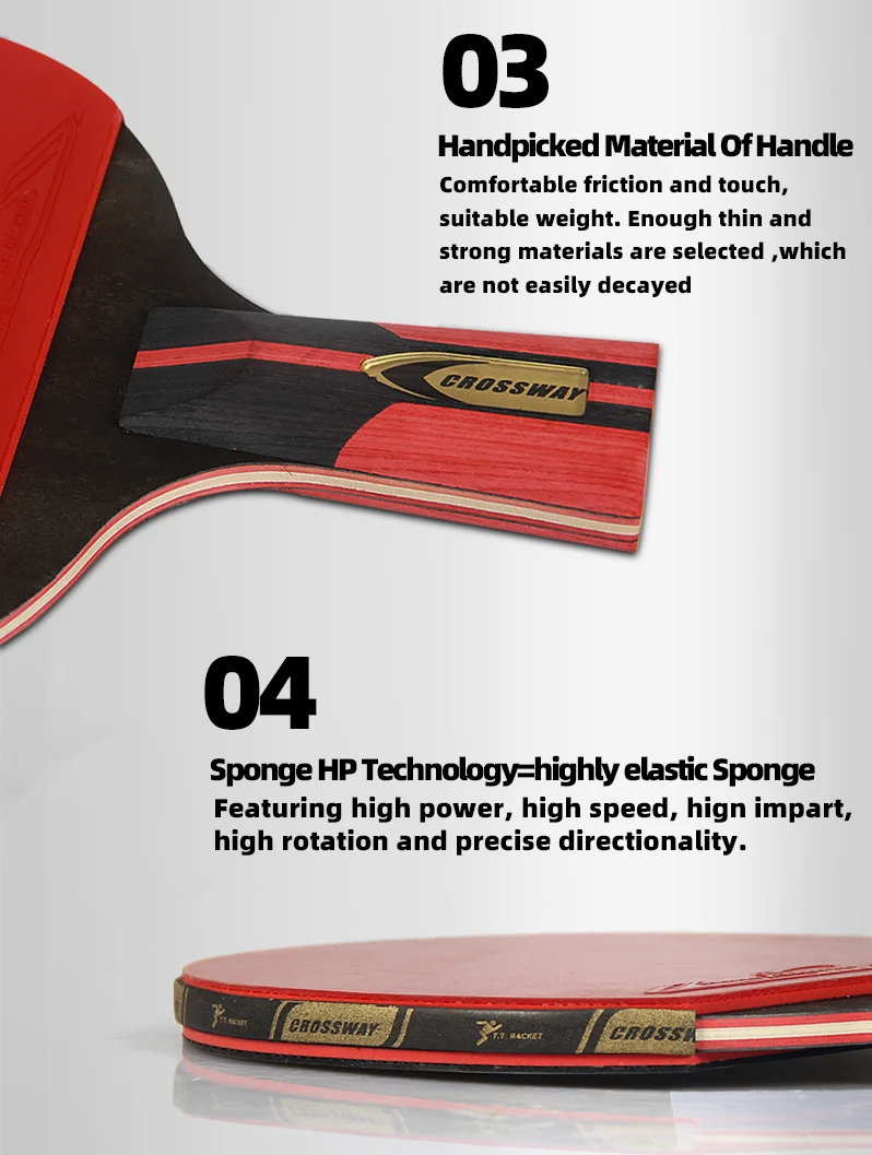  OEM Custom Professional 6 Stars Carbon Paddle Ping Pong Bat Set Table Tennis Racket for