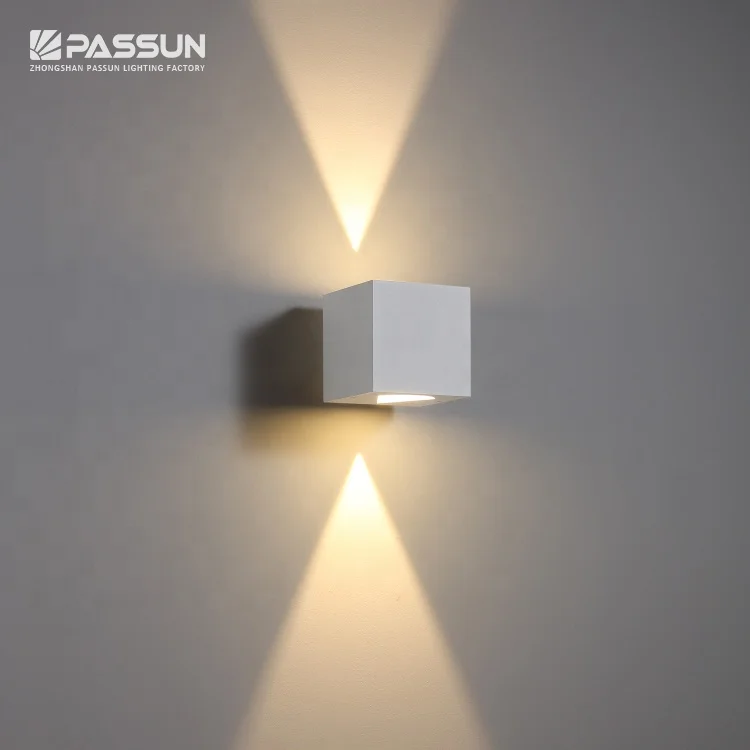 aluminium cube shaped up down wall washer outdoor decorative led wall lamps