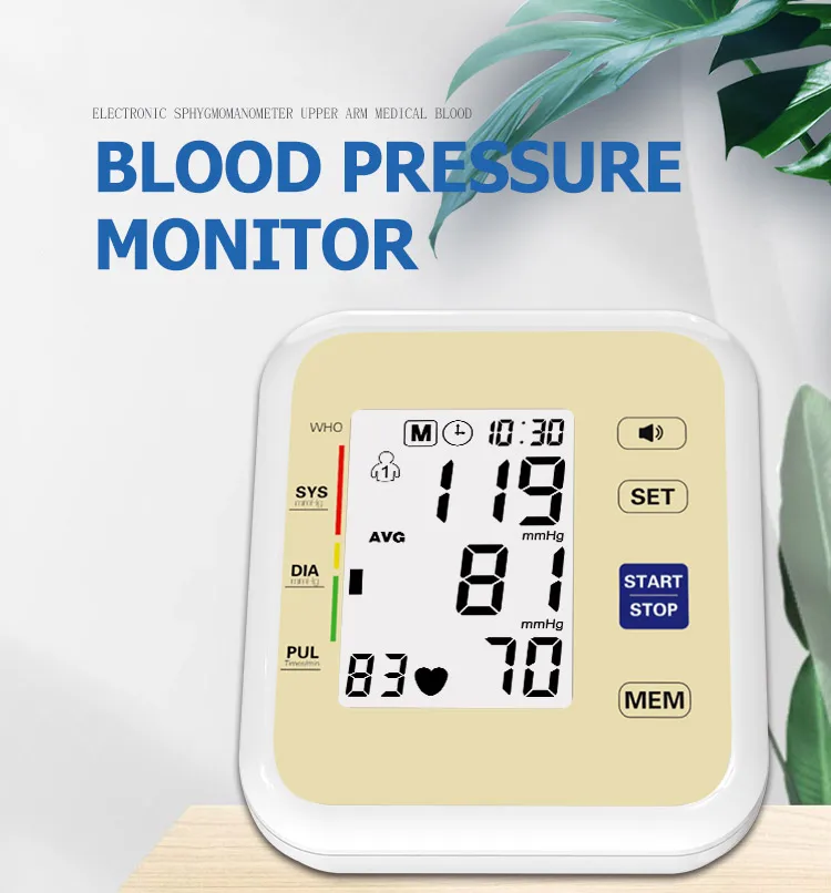 Home Health Supplies Wholesale Arm Sphygmomanometer Fully Automatic Digital Blood Pressure Detector Sphygmomanometer