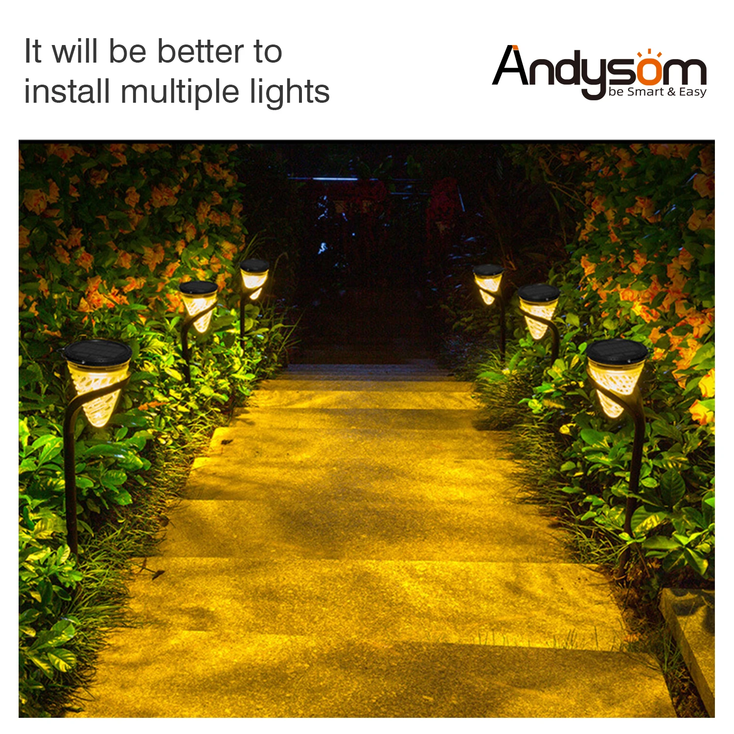 Monocrystalline Silicon Solar Garden Lawn Lamp White Led Panel Pathway Light For Area Lighting