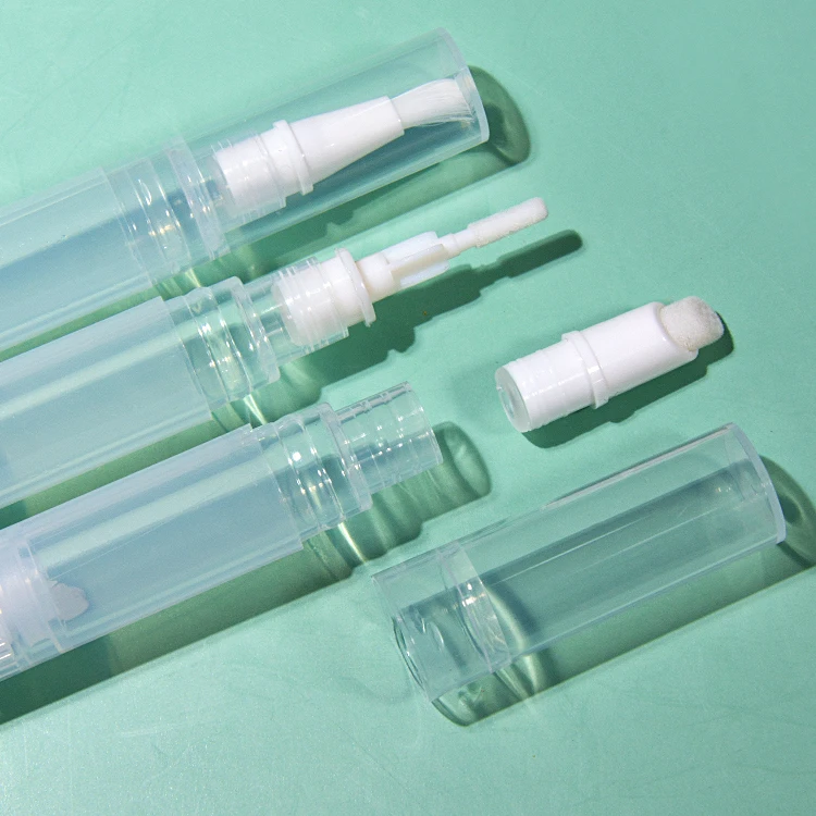 Aluminum Plastic Cosmetic Twist Up Brush Lip Gloss Pen Liquid Lipstick Pen