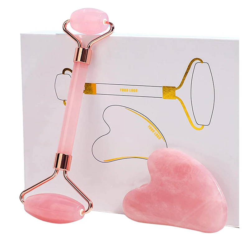 Товары для здоровья, шея, спина, всего тела, гуаша кварцевая розовая доска, массажные инструменты для соскабливания лица с сумкой