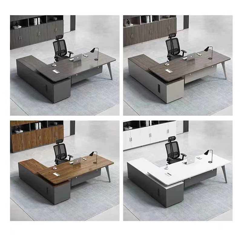 Luxurious Simple L-Shaped Executive Manager Desk Office Furniture Direct Sale