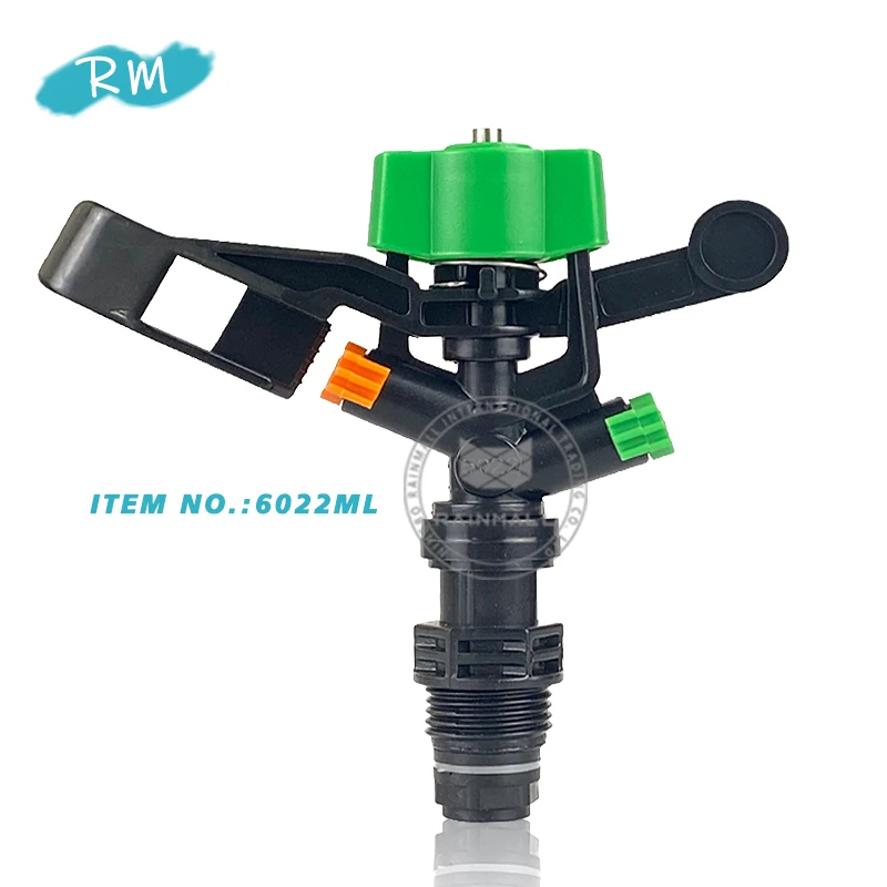 360 Gear Drive Rotary Lawn Agriculture Farm Sprinkler Impact Impulse Water Irrigation with Spike Garden Metal