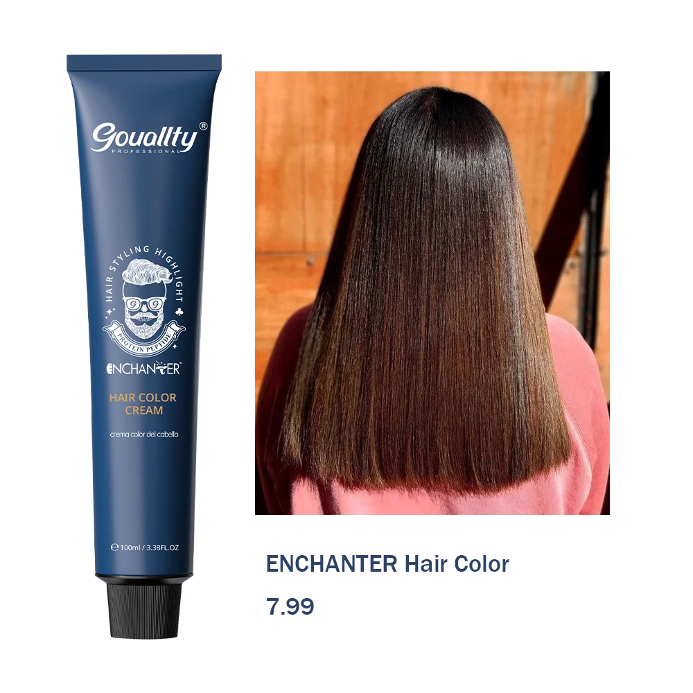 Professional ENCHANTER Permanent Cream Hair Color for GLOSSING and TONING with 100% Gray Coverage
