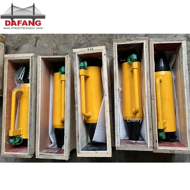 QYC Post Tensioning Equipment 100MM 200MM 300MM 500MM Stroke 14T 25T Electric Hydraulic Jack 20 Tons Mono Stressing Jack
